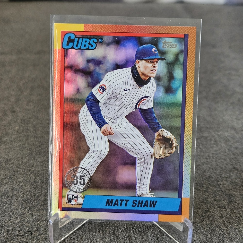 Matt Shaw 2025 Topps Update 35th‎ Anniversary Foil #U90-35 Chicago Cubs RC